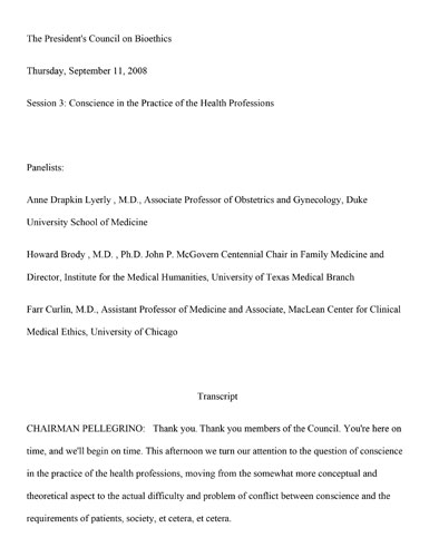 President's Council on Bioethics