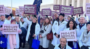 AAPLOG physicians attended the rally in front of the U.S. Supreme Court during oral arguments for Dobbs v. Jackson Women’s Health Center